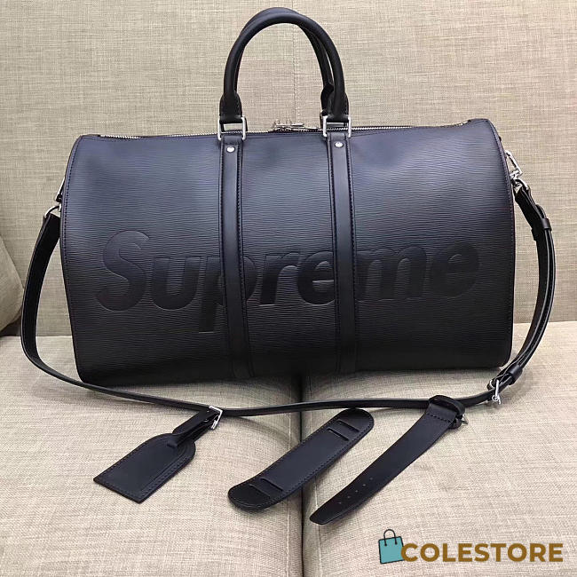 Louis Vuitton Supreme Keepall 45 Black  - 1