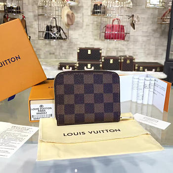 Louis Vuitton Zippy Coin Purse Damier Ebène Canvas 3166