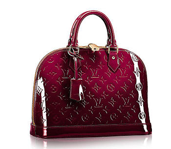 Louis Vuitton Alma Cohotbag PM Hornskin Monogram Vernis Leather M90321
