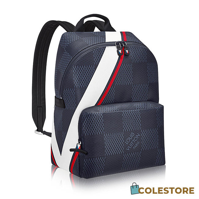 Louis Vuitton Steamer Backpack M Louis Vuitton Apollo Backpack Blue Red America's Cup N44006  - 1