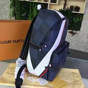 Louis Vuitton Steamer Backpack M Louis Vuitton Apollo Backpack Blue Red America's Cup N44006  - 3