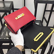 Prada Cahier Leather Shoulder Bag 1BD045 In Red - 4