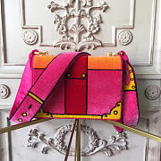 Prada Cahier Velvet Shoulder Bag Red Rose 4320 - 4