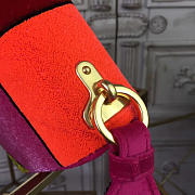 Prada Cahier Velvet Shoulder Bag Red Rose 4320 - 5