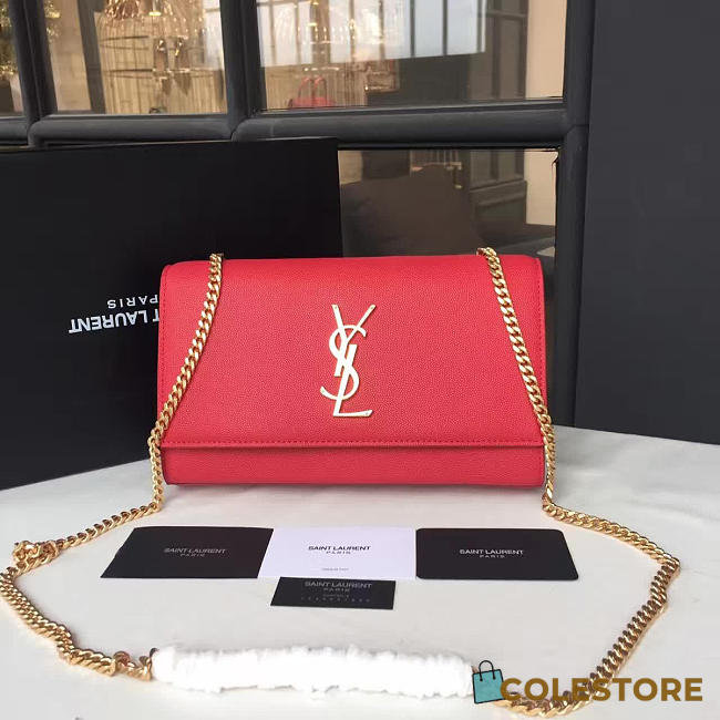YSL Monogram Kate Grain De Poudre Embossed Leather 4758 - 1