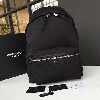 YSL Backpack Canvas Black 4830