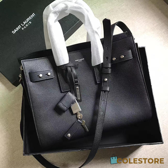 YSL Sac De Jour In Grained Leather Black 4904 - 1