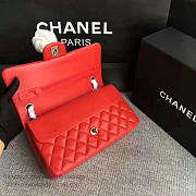 Lassic Chanel Lambskin Flap Shoulder Bag Red A01112  - 4
