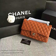 Chanel Lambskin Classic Handbag Orange A01112  - 2