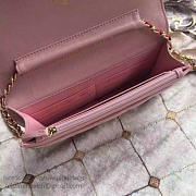 Chanel Lambskin Mini Chain Wallet Pink A81024 VS 09425 - 5