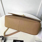 Chanel Grained Calfskin Flap Bag With Top Handle Bag Beige A93757 VS03950 - 3