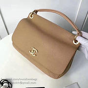 Chanel Grained Calfskin Flap Bag With Top Handle Bag Beige A93757 VS03950 - 5