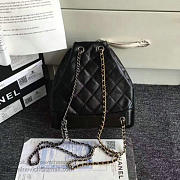 Chanel's Gabrielle Small Backpack Black A94485 VS00334 - 3