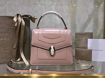 Bvlgari Serpenti Forever Calf Leather Flap Cover Handle Bag 283578