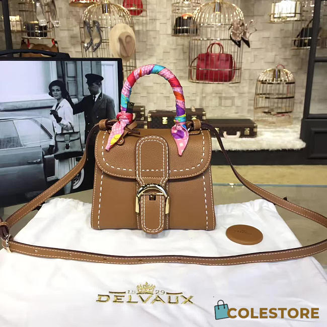 CohotBag delvaux mini brillant satchel brown 1492 - 1