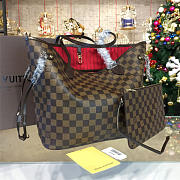 Louis Vuitton Neverfull MM Red 3133 - 3