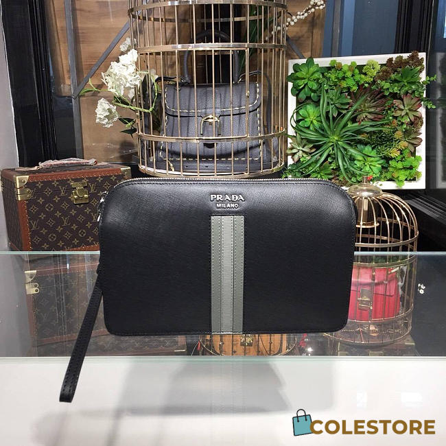 Prada Leather Clutch Bag - 1