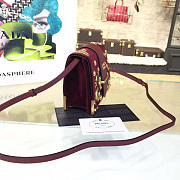 Prada Velvet Cahier Bag In wine 4265 - 3