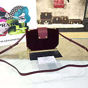 Prada Velvet Cahier Bag In wine 4265 - 4