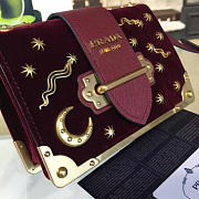 Prada Velvet Cahier Bag In wine 4265 - 6