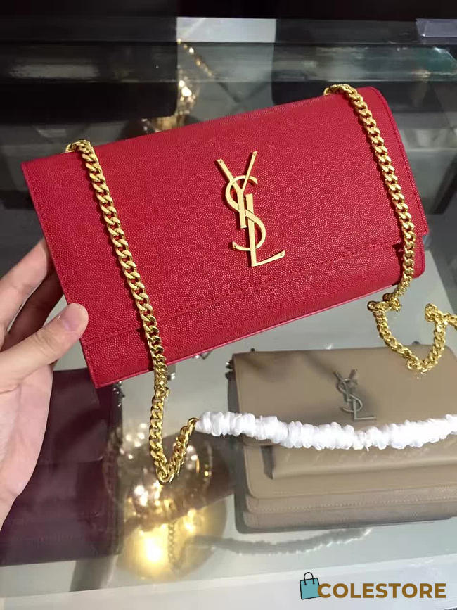 YSL Monogram Kate In Grain De Poudre Embossed Leather 5030 - 1