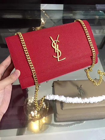 YSL Monogram Kate In Grain De Poudre Embossed Leather 5030