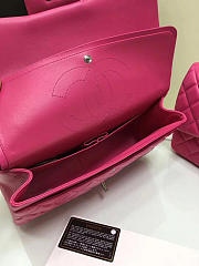 Chanel Lambskin Leather Flap Bag Gold/Silver Rose 30cm - 3
