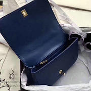 Chanel Caviar Quilted Lambskin Flap Bag With Top Handle Blue A93752 VS06898 - 3