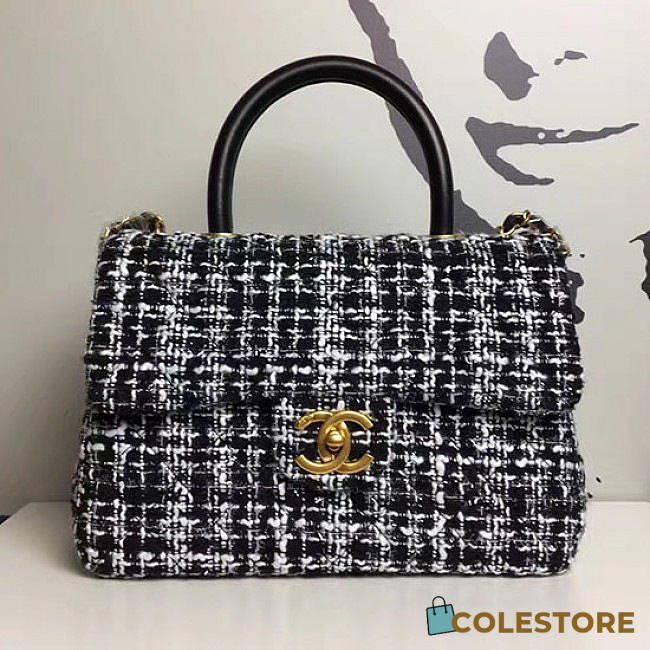 Chanel Tweed Top Handle Bag A13042 VS00035 - 1