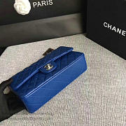 Chanel Lambskin Classic Handbag Blue A01112 VS05712 - 3