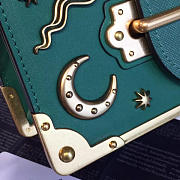 Prada Cahier Leather Shoulder Bag Meteor Green 4273 - 6