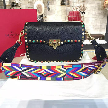 Valentino Guitar Rockstud Rolling Cross Body Bag 4601