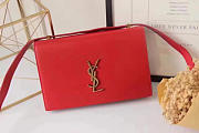 YSL Monogramme Shoulder Bag Red 4859 - 2