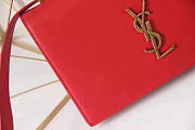 YSL Monogramme Shoulder Bag Red 4859 - 5
