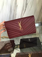 YSL Gold Monogram College Wine 5075 - 2