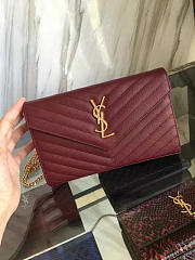 YSL Gold Monogram College Wine 5075 - 4