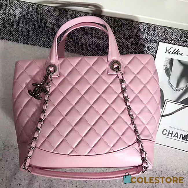 Chanel Caviar Quilted Lambskin Shopping Tote Bag Pink A260301 VS02905 - 1