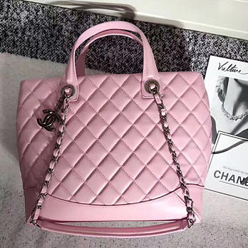 Chanel Caviar Quilted Lambskin Shopping Tote Bag Pink A260301 VS02905