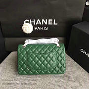 Chanel Lambskin Classic Handbag Green A01112  - 4