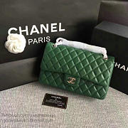 Chanel Lambskin Classic Handbag Green A01112  - 2