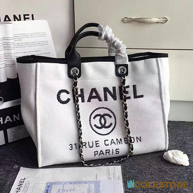 Chanel Shopping Bag White A68046 VS08728 - 1