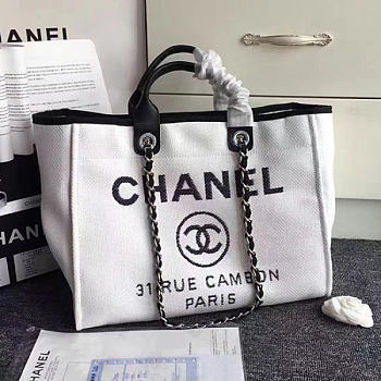 Chanel Shopping Bag White A68046 VS08728
