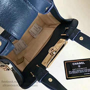 Chanel Small Label Click Leather Shopping Bag Blue A93731 VS04747 - 3