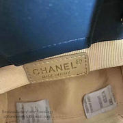 Chanel Small Label Click Leather Shopping Bag Blue A93731 VS04747 - 2