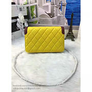 Chanel Lambskin Mini Chain Wallet Light Yellow A81023 VS 09302 - 6