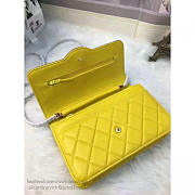 Chanel Lambskin Mini Chain Wallet Light Yellow A81023 VS 09302 - 3