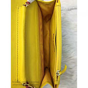 Chanel Lambskin Mini Chain Wallet Light Yellow A81023 VS 09302 - 2