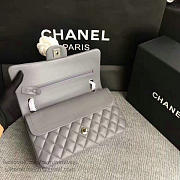 Chanel Lambskin Classic Flap Bag Grey A01112 VS00884 - 4