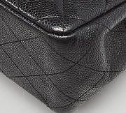  Chanel Large Classic Handbag Grained Calfskin Gold Black - 2
