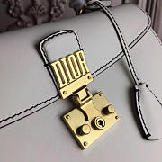 Dioraddict Calfskin Handbag Rouge in White 30cmx23cmx12cm - 4